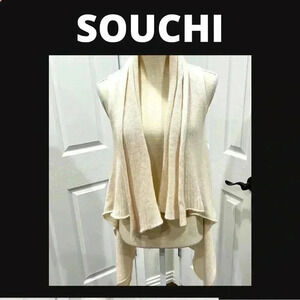 Souchi High Low Sleeveless Cashmere blend cardigan sweater🩷